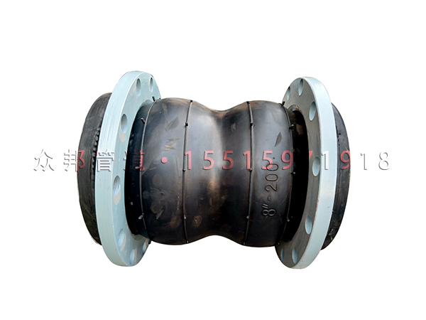碳鋼法蘭(lán)雙球橡膠(jiāo)接頭 碳鋼(gāng)法蘭雙球橡膠接頭